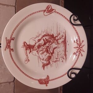 Vintage Sky Ranch Western Motif Plate